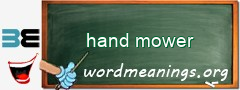 WordMeaning blackboard for hand mower